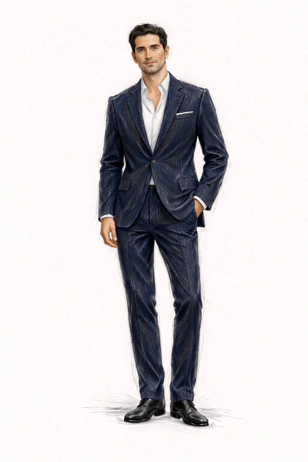 第一套西裝購買指南 · 彩色鉛筆插畫