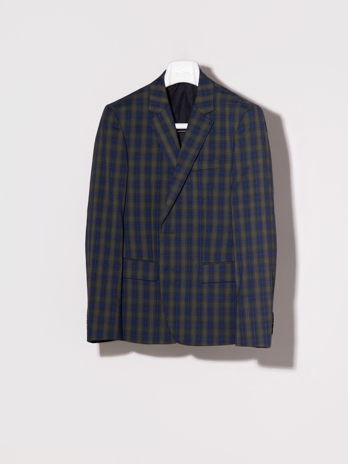 綠色藍格紋西裝出租｜墨綠藍格西服 台中租借