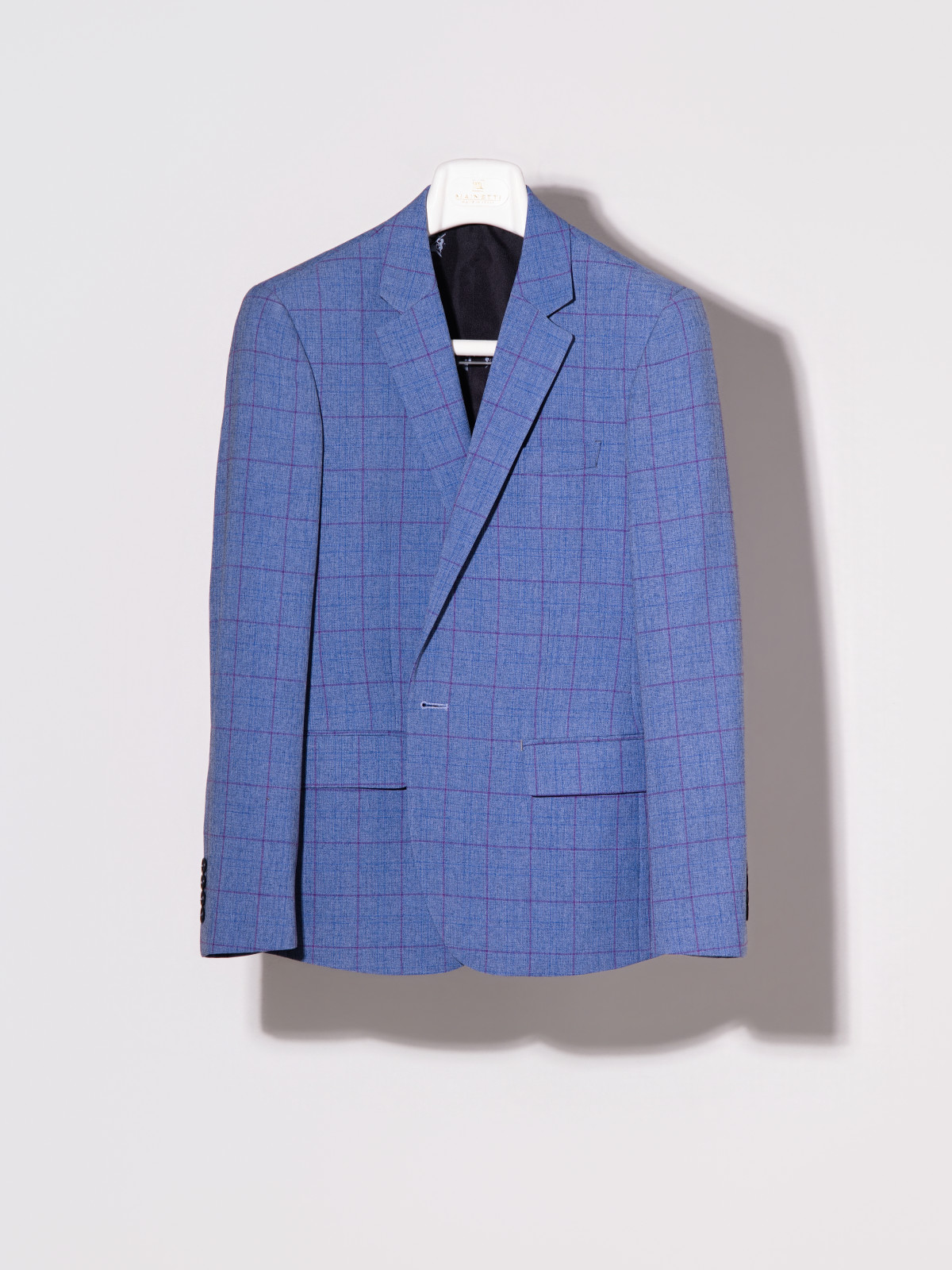 粉藍紫格紋西裝出租｜薰衣草藍格紋西服 婚禮西裝租借