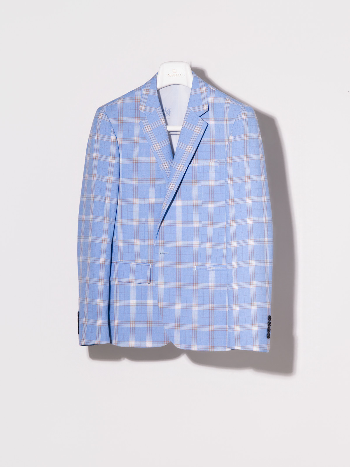 天空藍格紋西裝出租｜亮色婚禮西裝 格紋西服