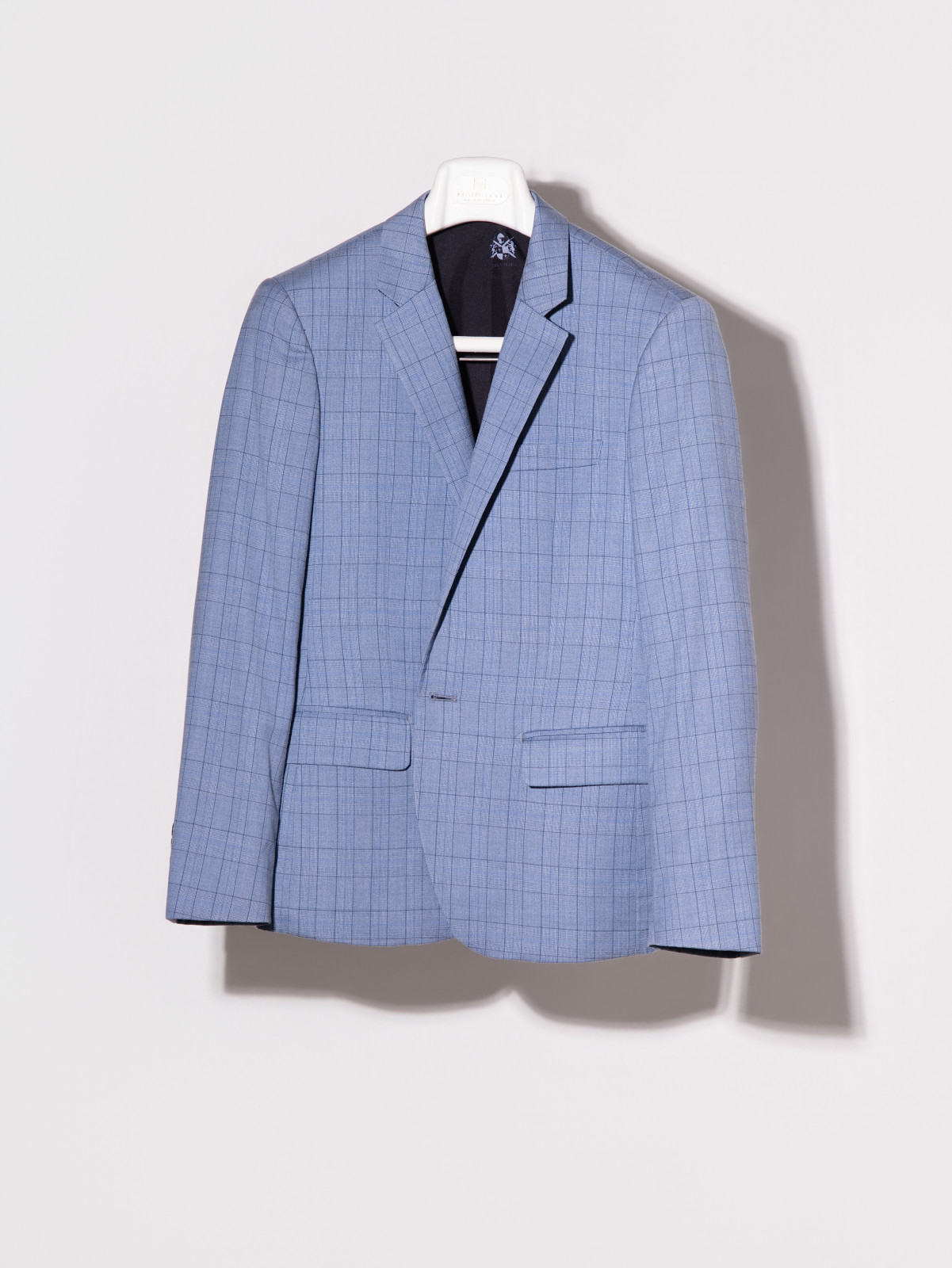淺藍格紋西裝出租｜水藍格紋西服 清新風格