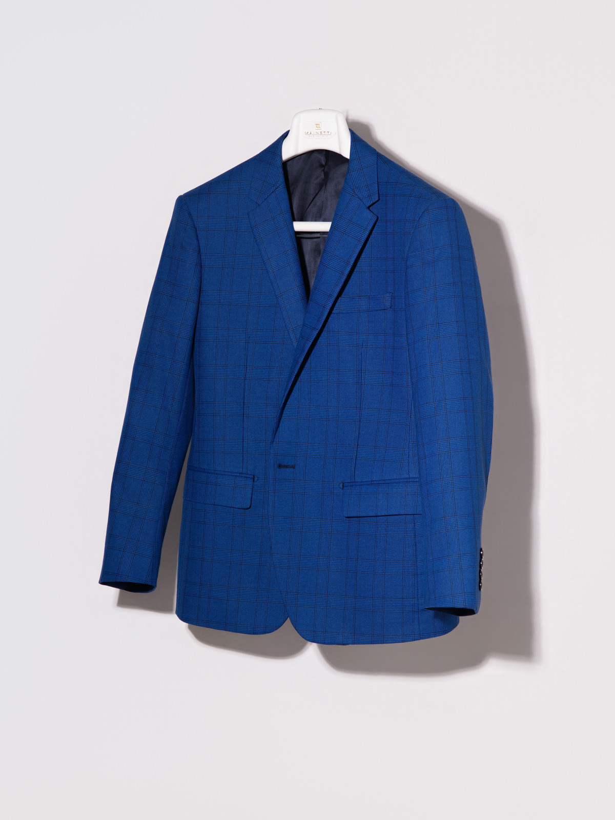 寶藍格紋西裝出租｜格紋藍西服 台中租借推薦